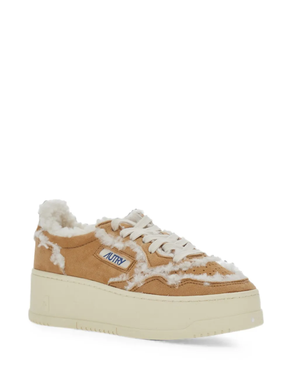 Autry shearling-trim platform sneakers Bruin
