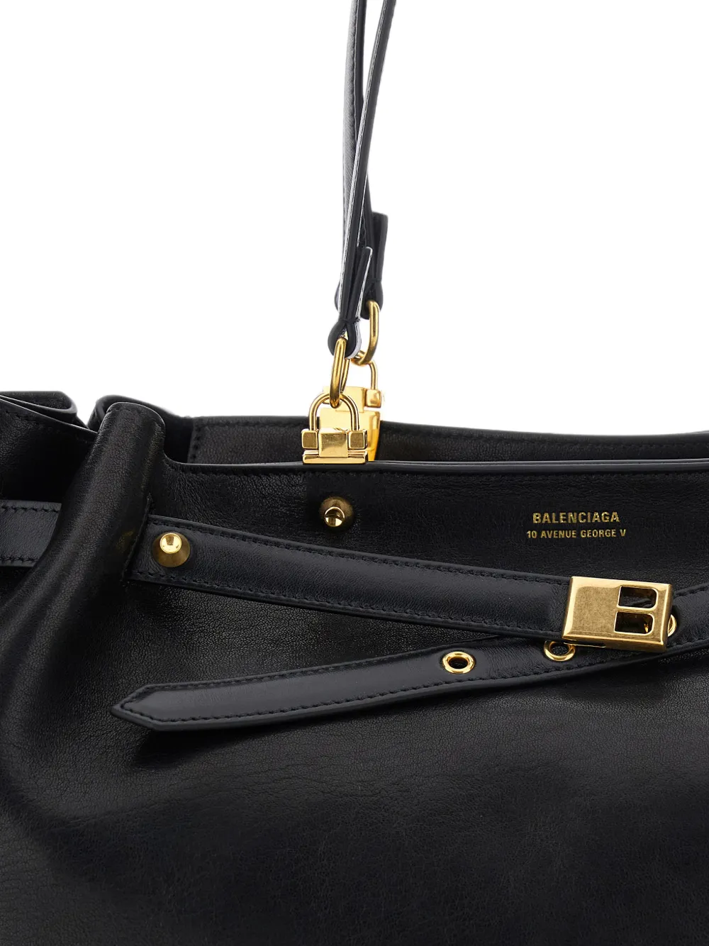 Balenciaga Fan Carry All bag medium in black Zwart