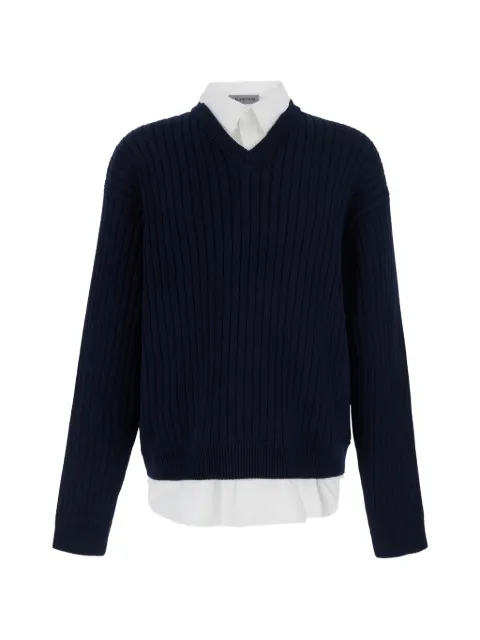 Balenciaga ribbed-knit layered-effect sweater