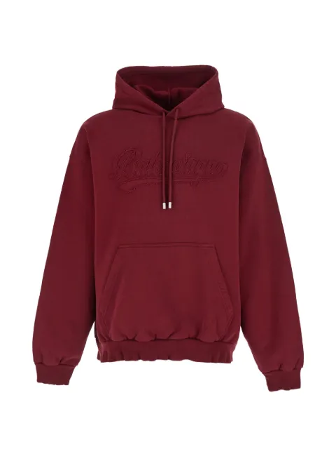 Balenciaga logo-embroidered drawstring hoodie