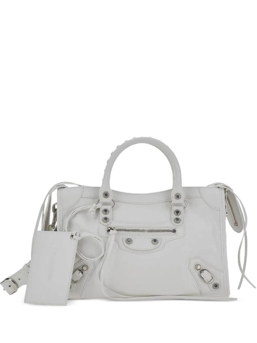 Balenciaga small Le City leather tote bag - Bianco