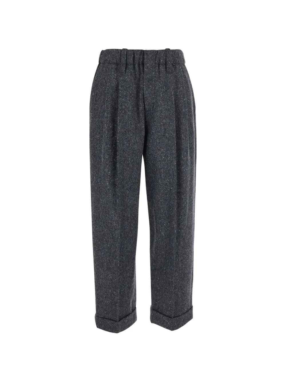 Brunello Cucinelli pleated turn-up trousers - Grau