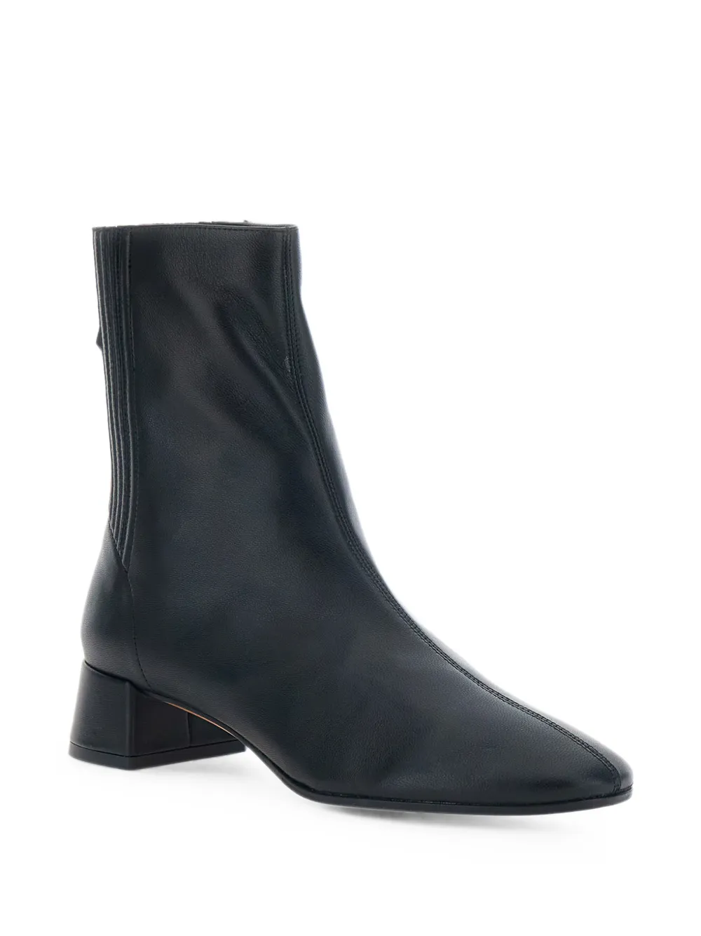 Aquazzura ribbed-panel zip-fastening ankle boots Zwart