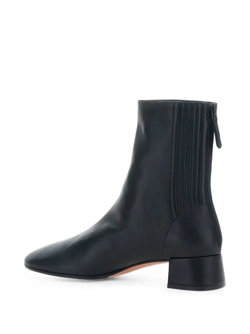 Aquazzura ribbed-panel zip-fastening ankle boots Zwart