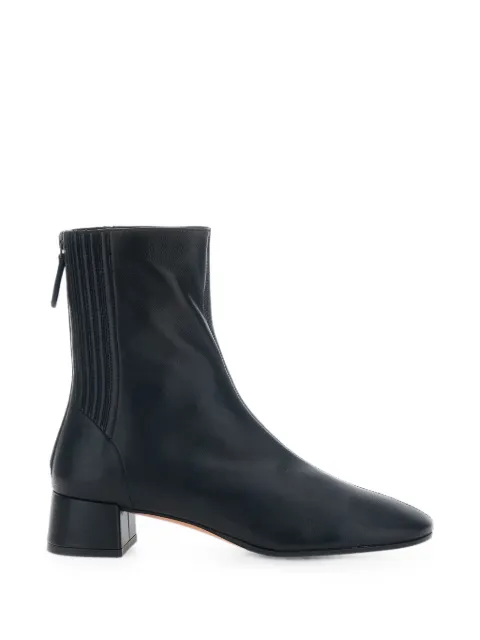 Aquazzura botines con panel de canalé y cierre