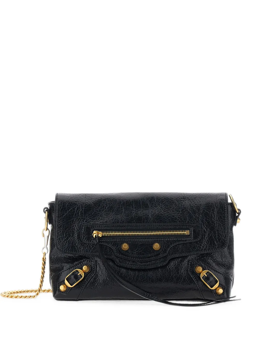 Balenciaga Le City leather clutch bag