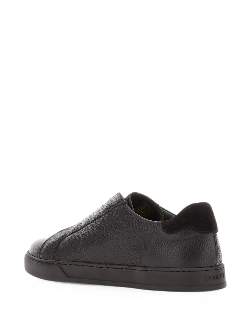 Doucal's grainy leather sneakers Bruin