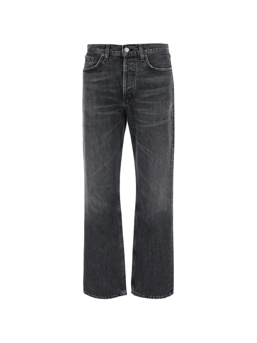 AGOLDE Lana faded straight-leg jeans - Grigio