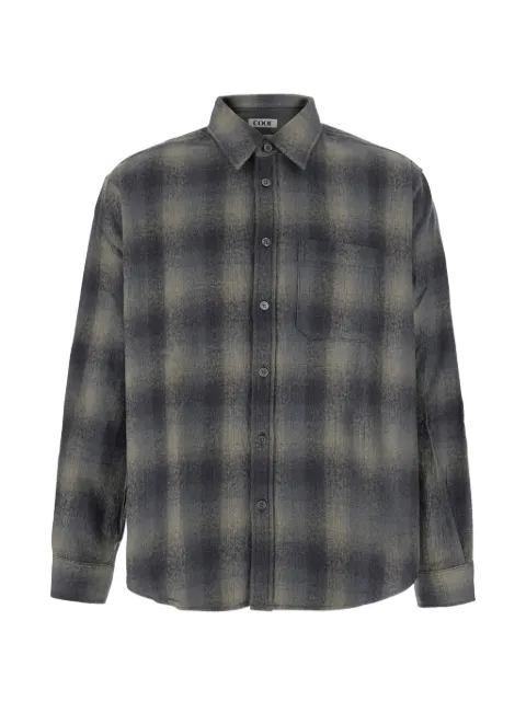 COOR check-pattern patch-pocket shirt
