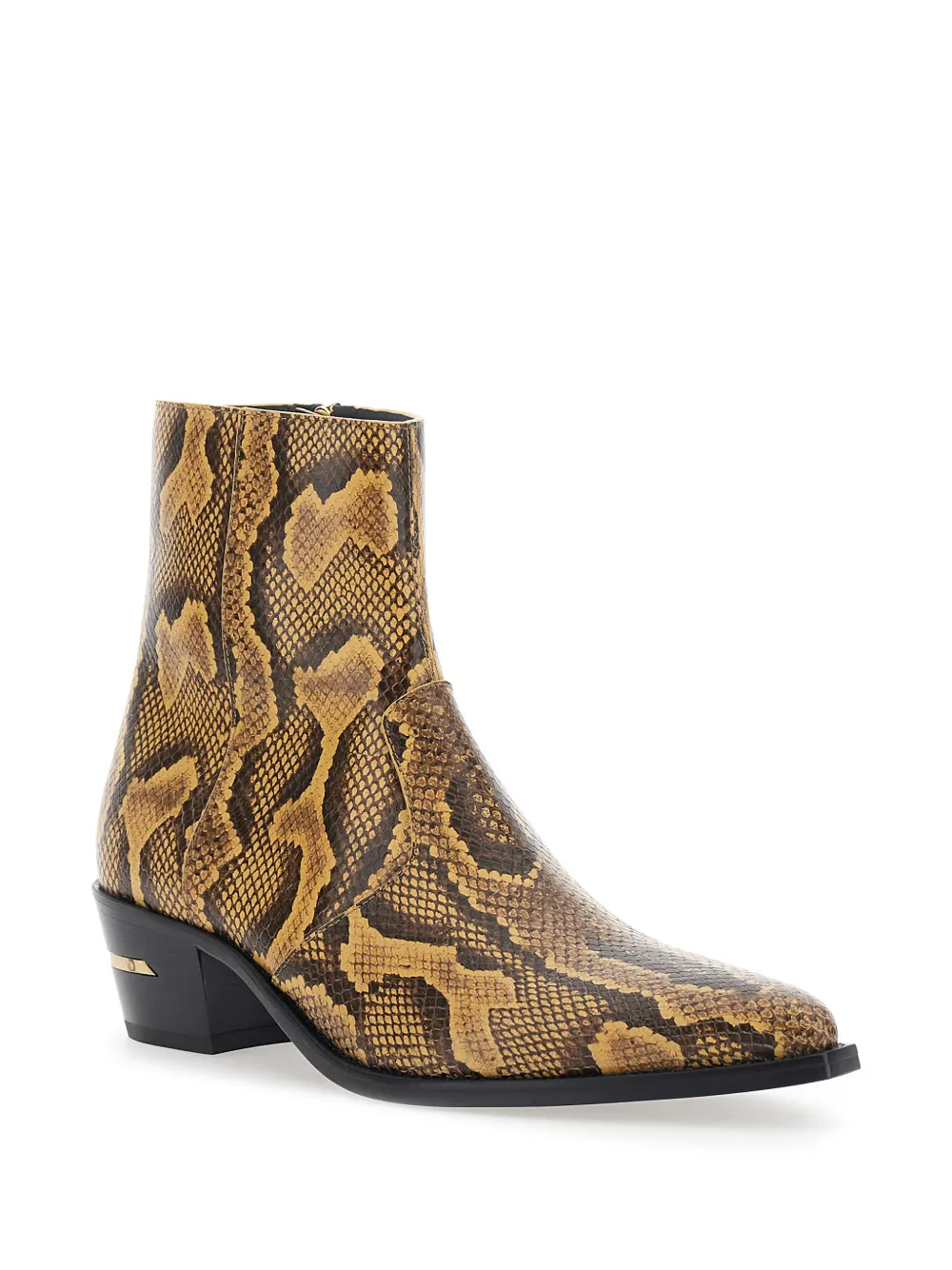 AMIRI Ryder laarzen met python-reliëf Bruin