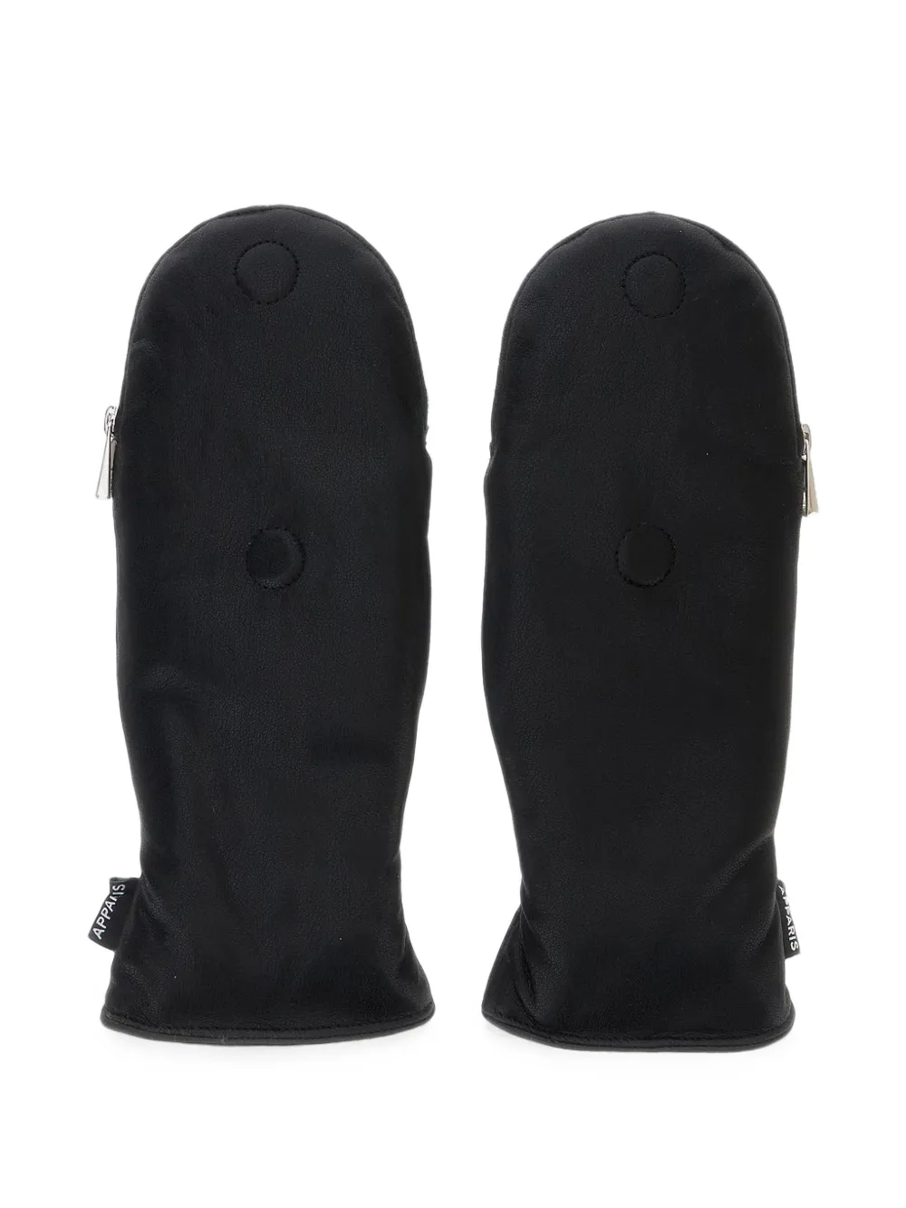 Apparis Noa Zip-fastening Gloves In Black