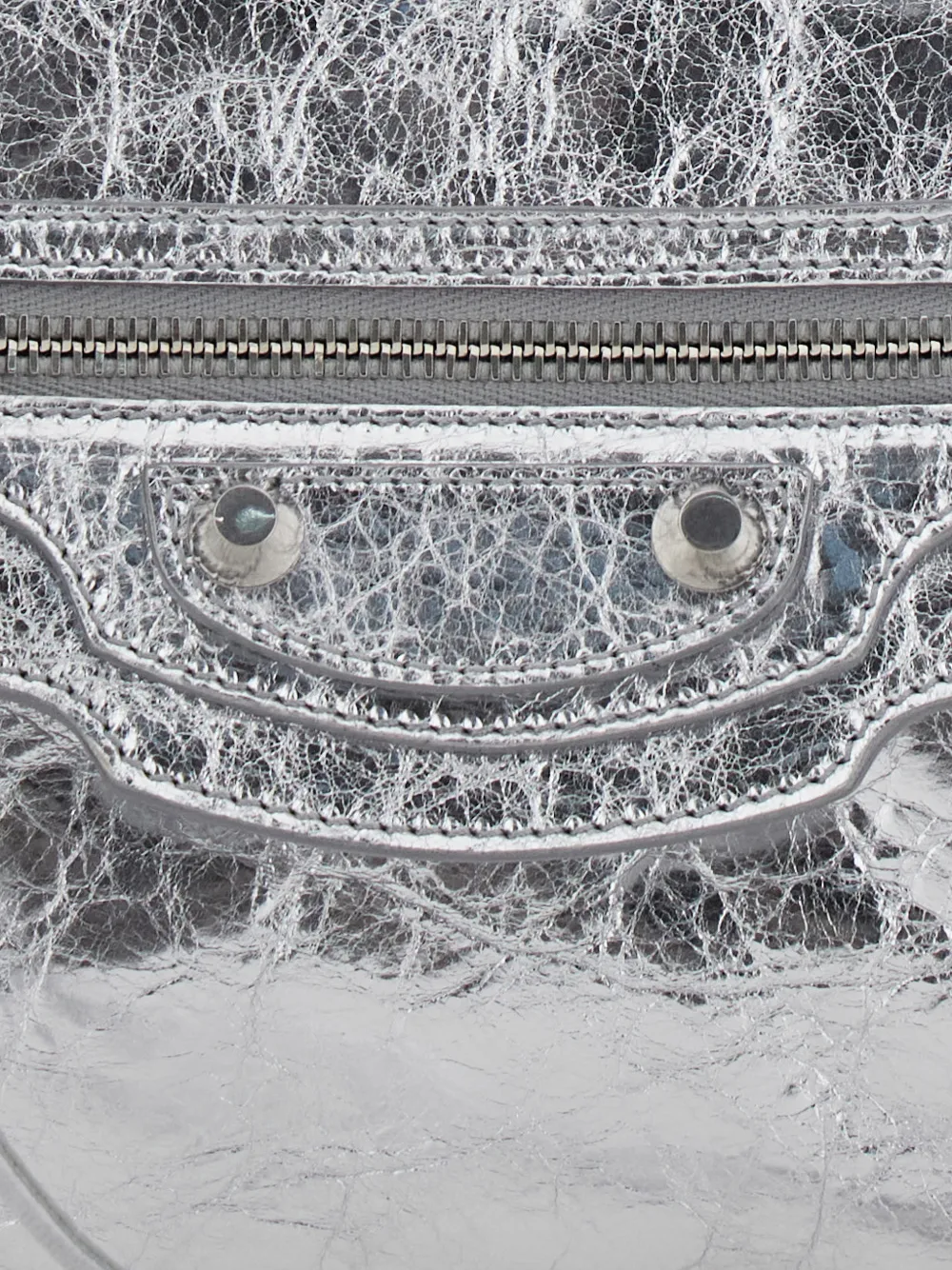 Balenciaga Le City clutch met ketting Zilver