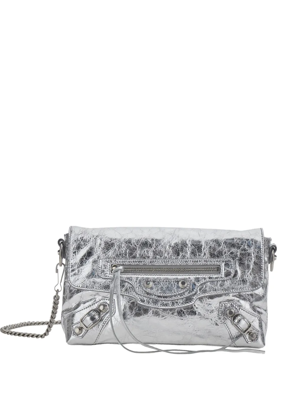 Balenciaga Le City clutch met ketting Zilver