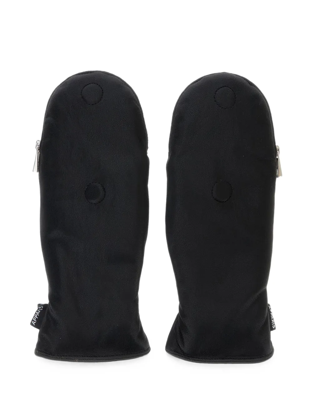 Apparis Noa Zip-fastening Gloves In Black