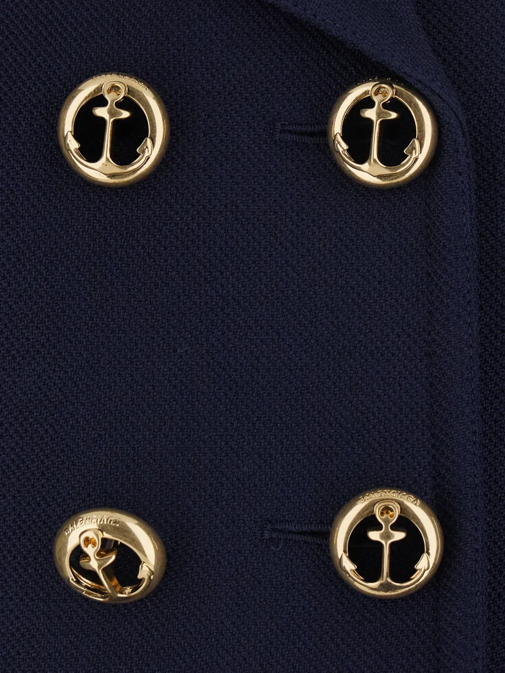  Balenciaga Anchor-button Cropped Jacket - Azul 