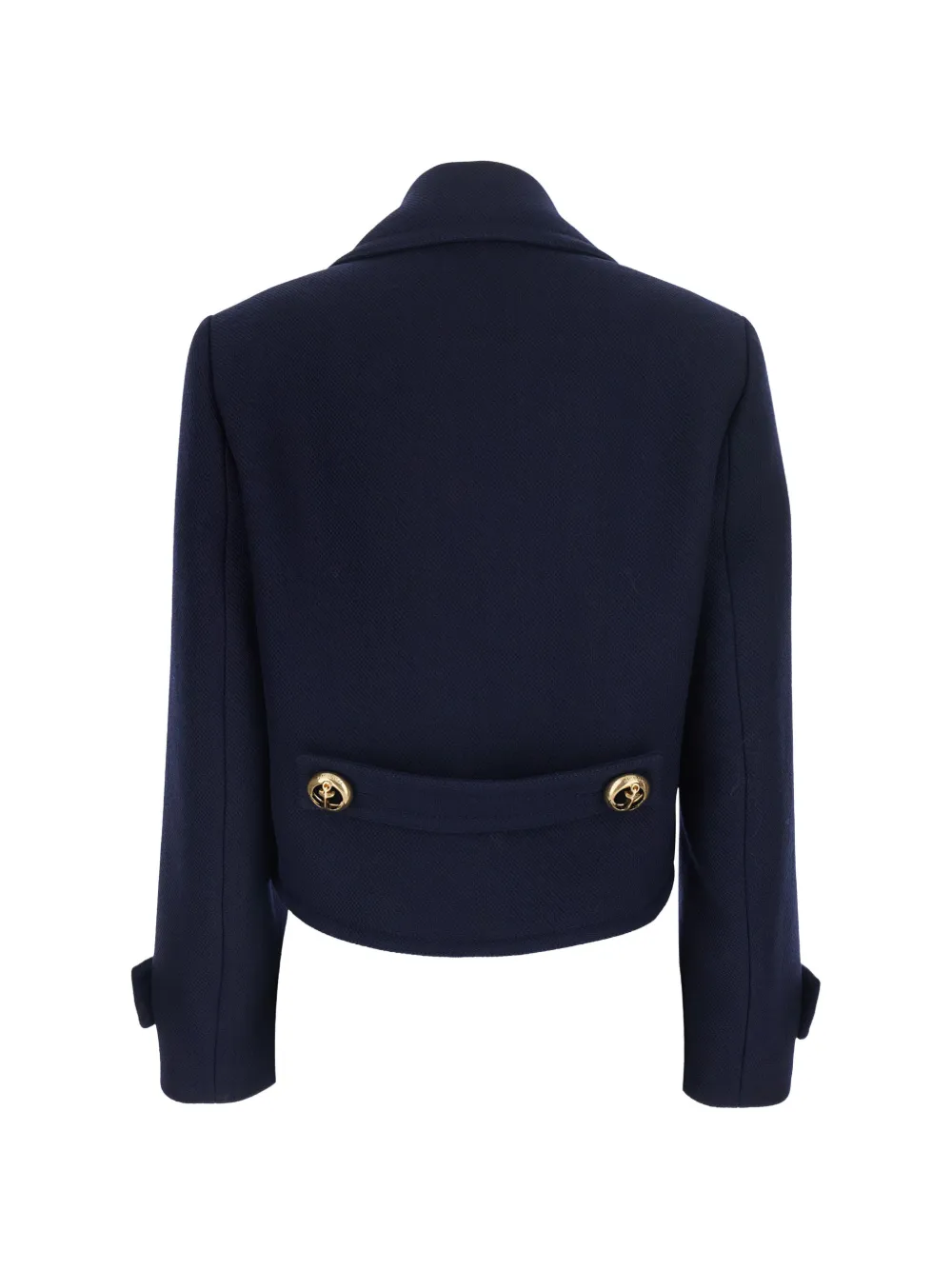 Balenciaga Anchor-button Cropped Jacket - Azul 