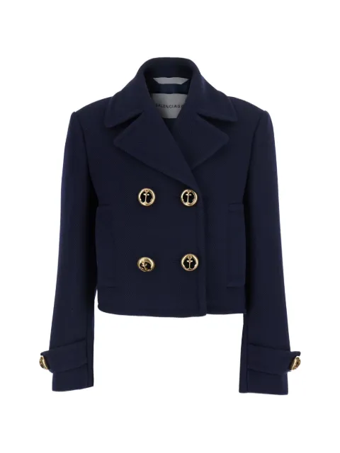 Balenciaga anchor-button cropped jacket