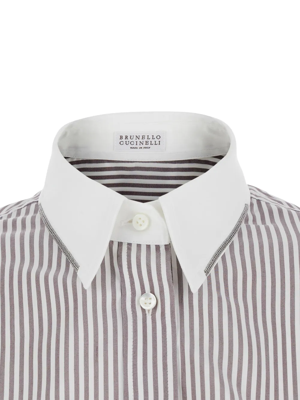 Brunello Cucinelli Gestreept blouse Grijs