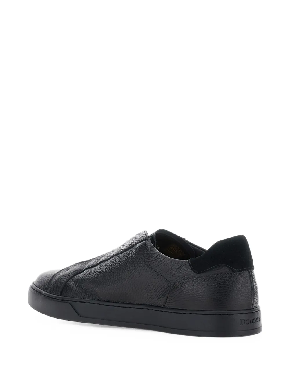 Doucal's Spencer grainy-leather sneakers Zwart