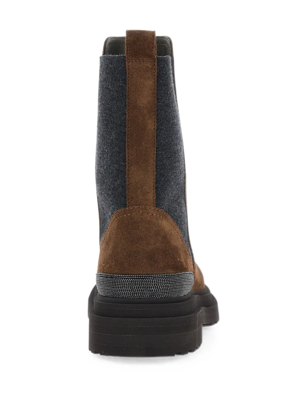 Brunello Cucinelli monili-embellished suede ankle boots Bruin