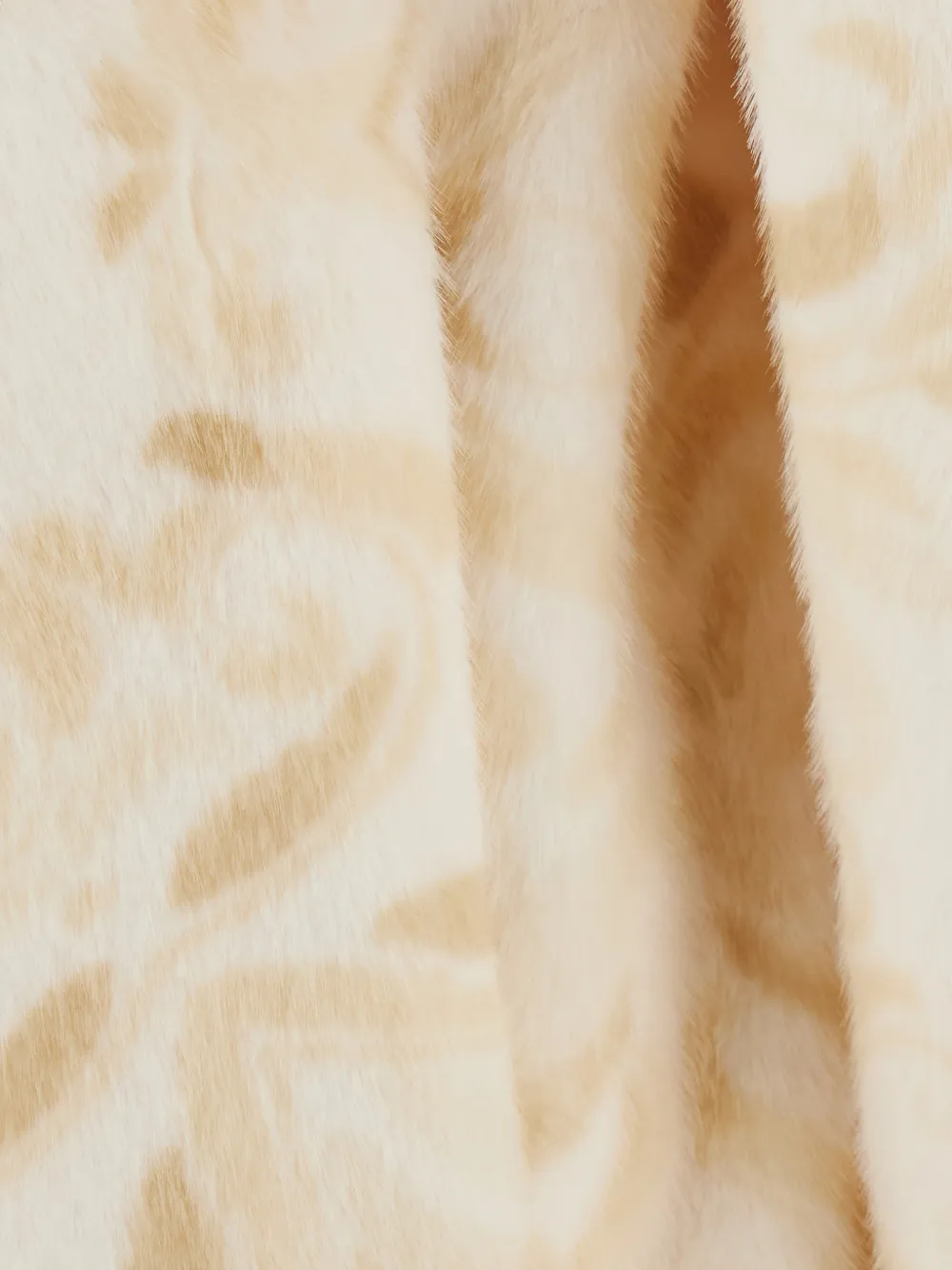 Casablanca Jack van imitatiebont met patroon en capuchon Beige