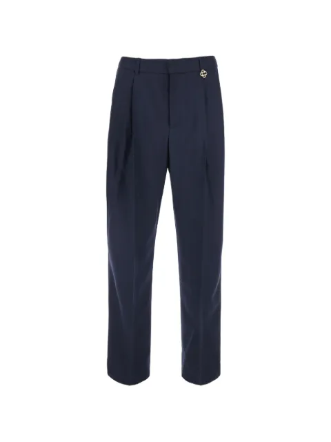 Casablanca logo-plaque pleated trousers