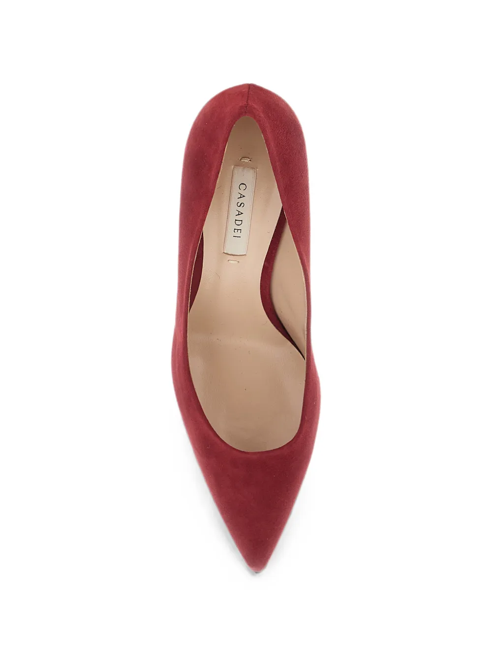 Casadei pointed-toe suede pumps Rood