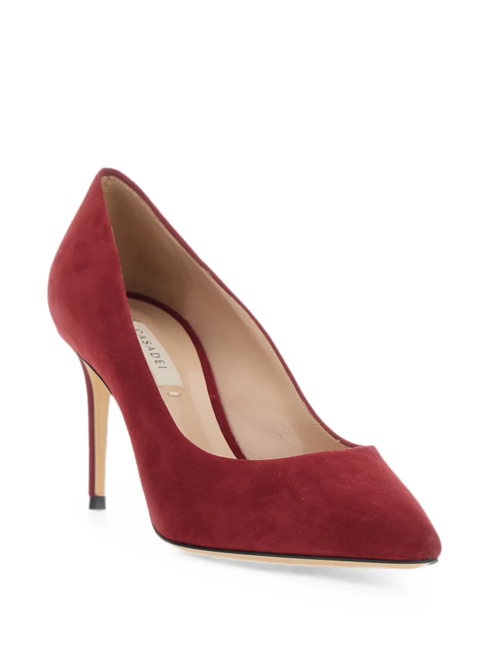 Casadei pointed-toe suede pumps Rood