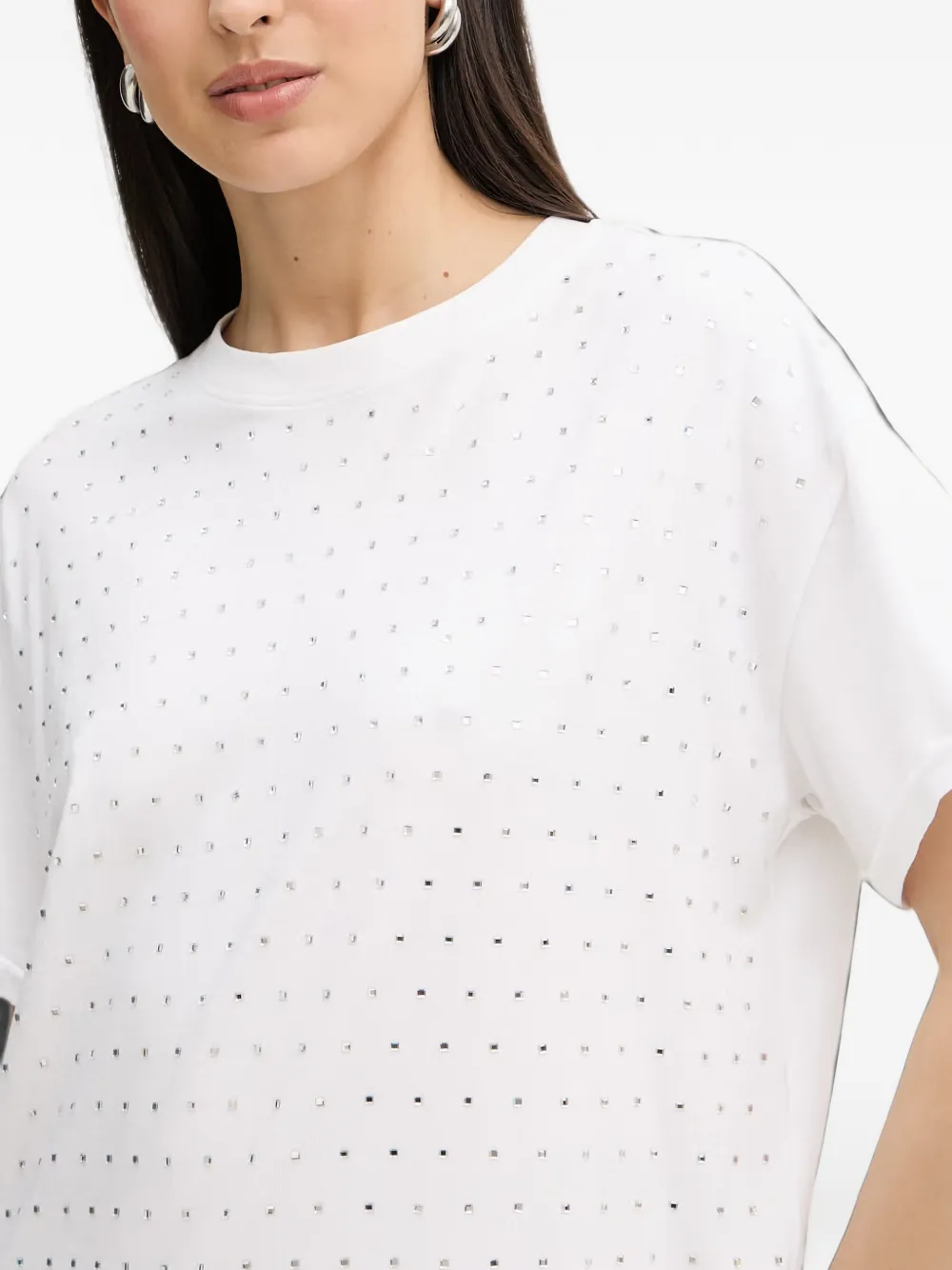 Silvian Heach Sedibana T-shirt met korte mouwen en verfraaid met kristallen Wit