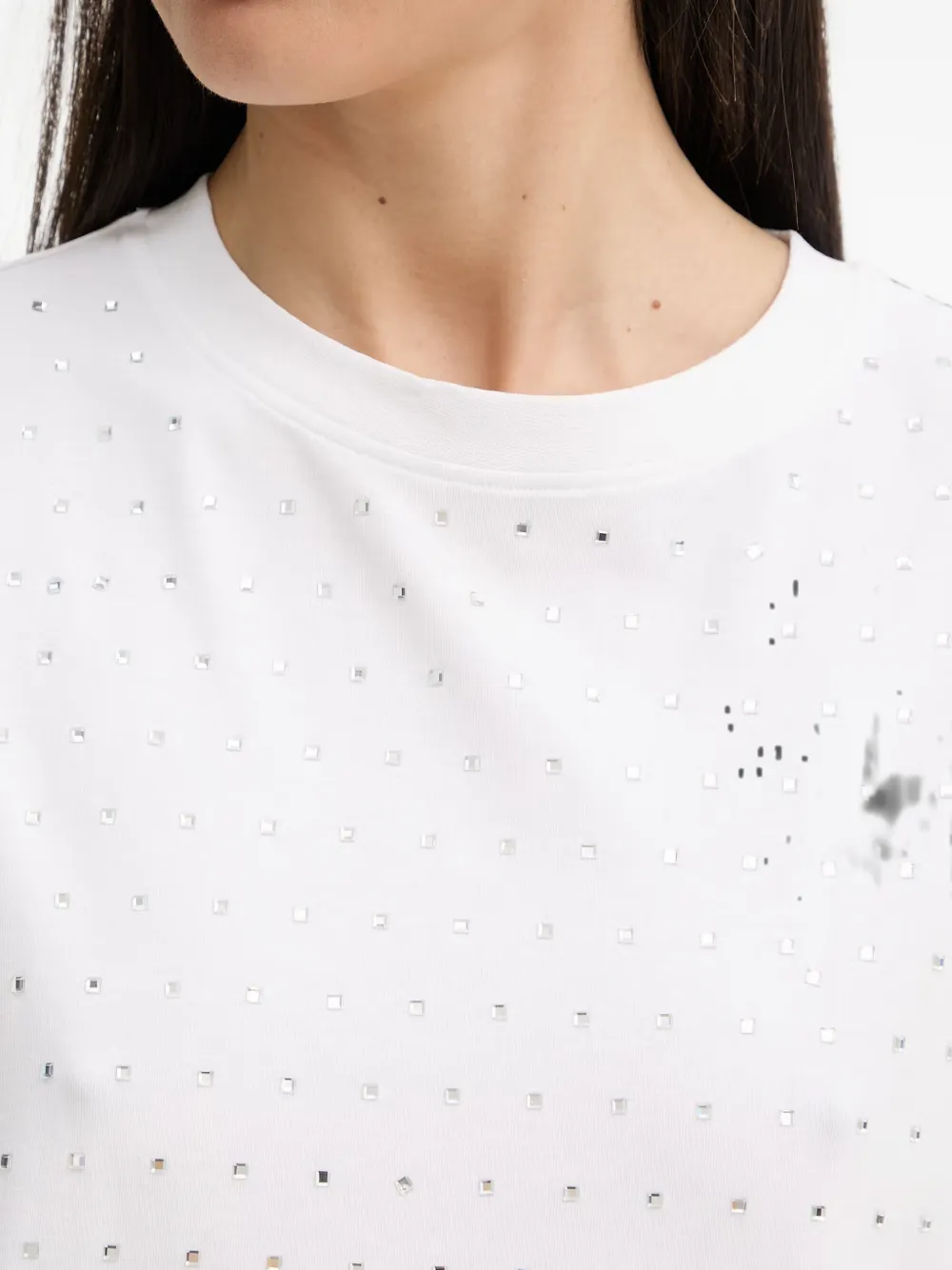 Silvian Heach Sedibana T-shirt met korte mouwen en verfraaid met kristallen Wit