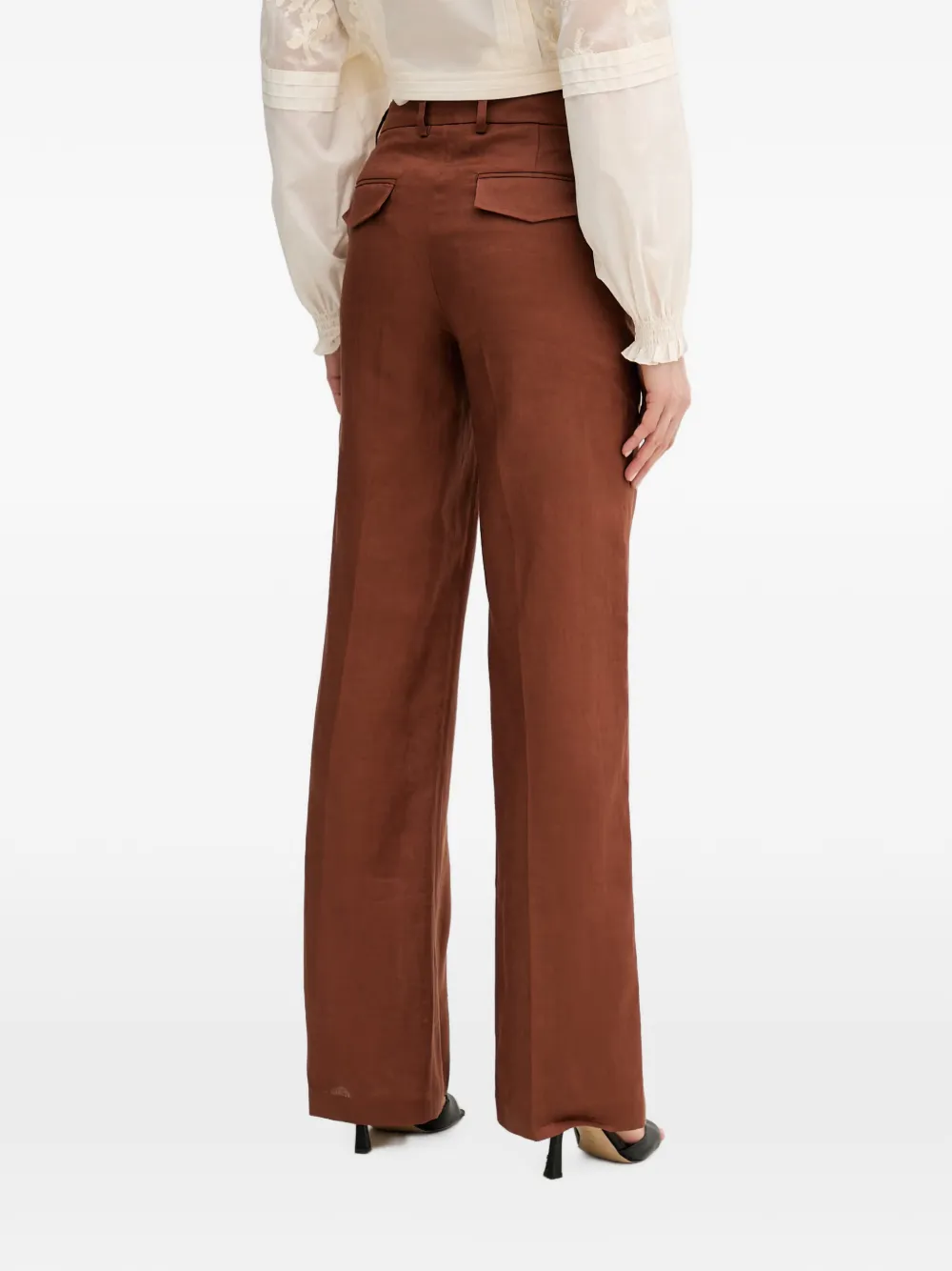 Silvian Heach Plimpi broek met knoopdetail Bruin