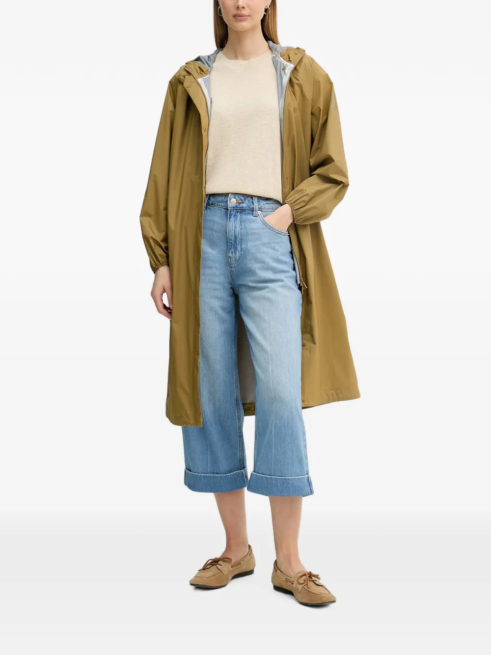 Save The Duck hooded oversized coat - Gelb
