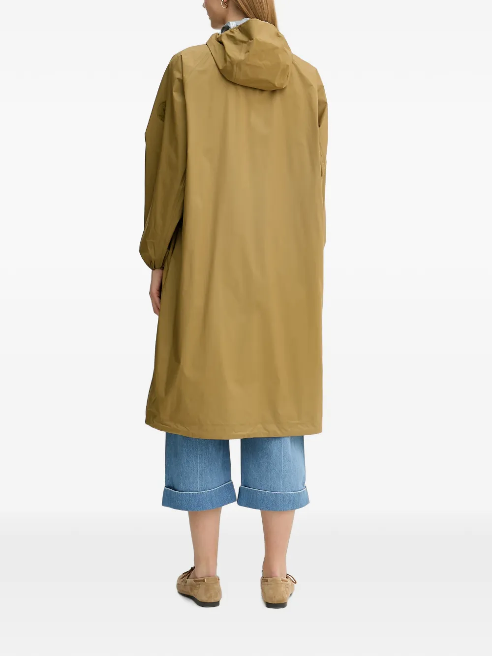 Save The Duck hooded oversized coat Geel