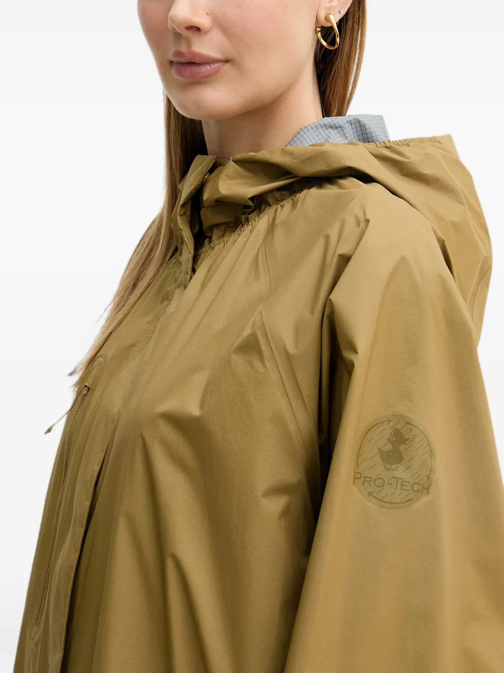 Save The Duck hooded oversized coat Geel