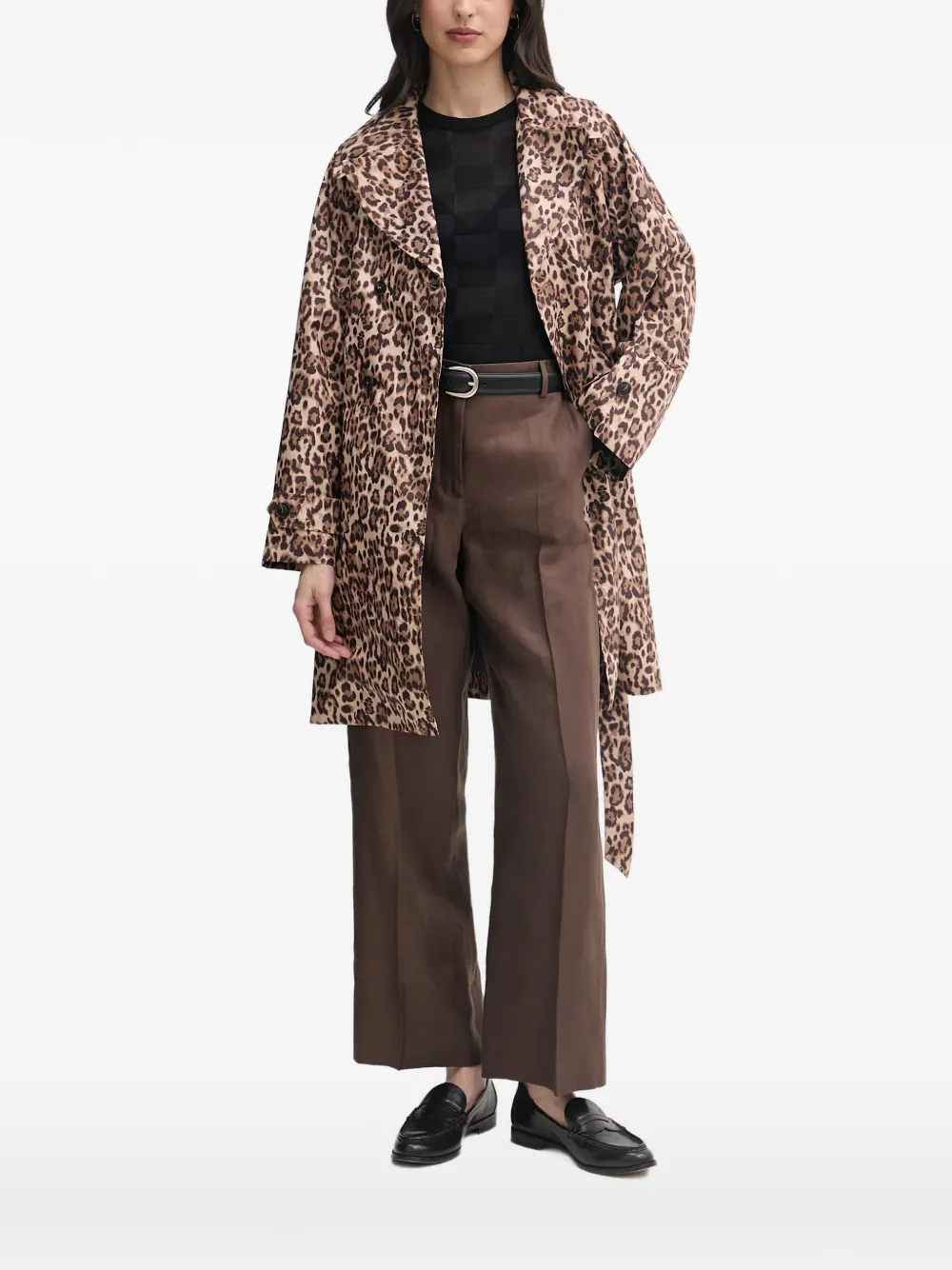 Save The Duck Tecla double-breasted coat - Braun