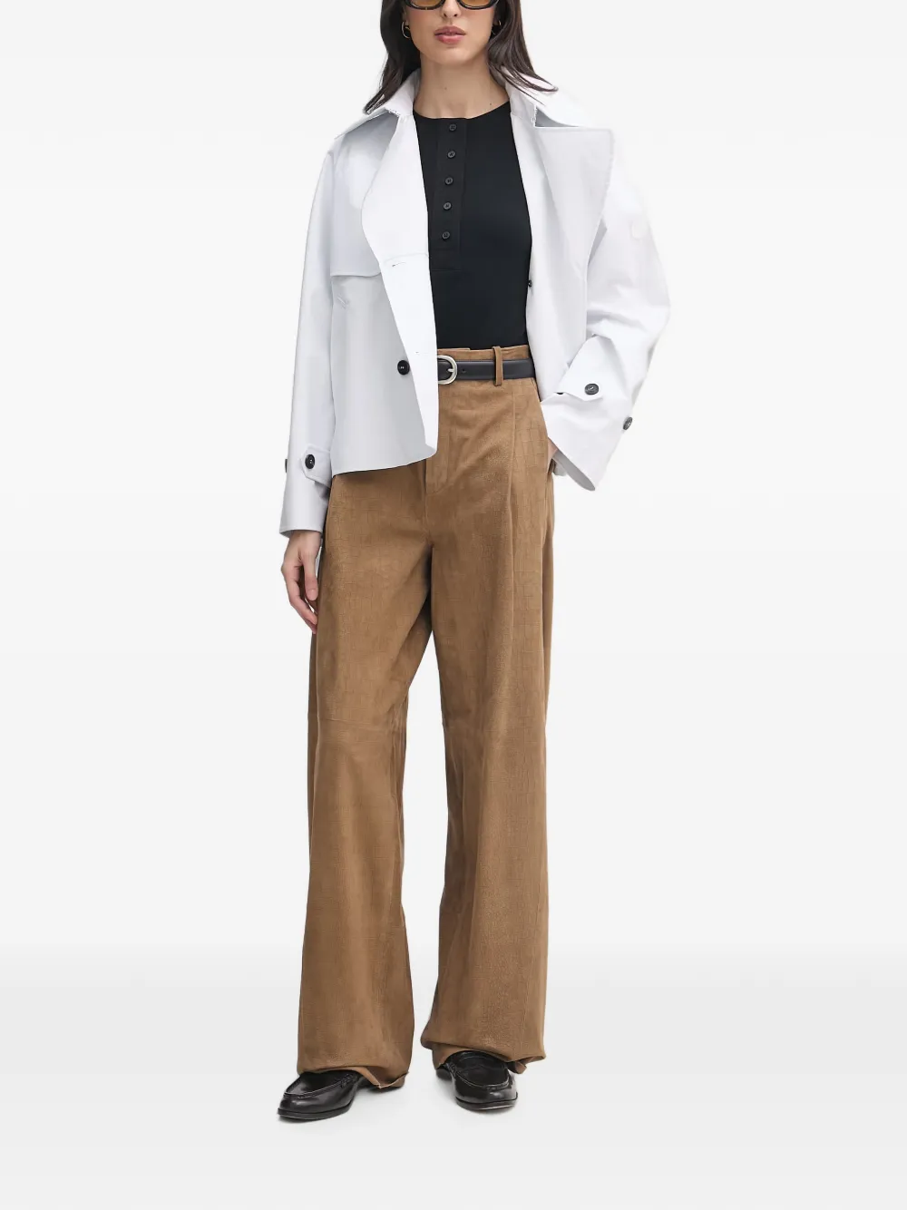 Save The Duck Cropped jack met dubbele rij knopen Wit