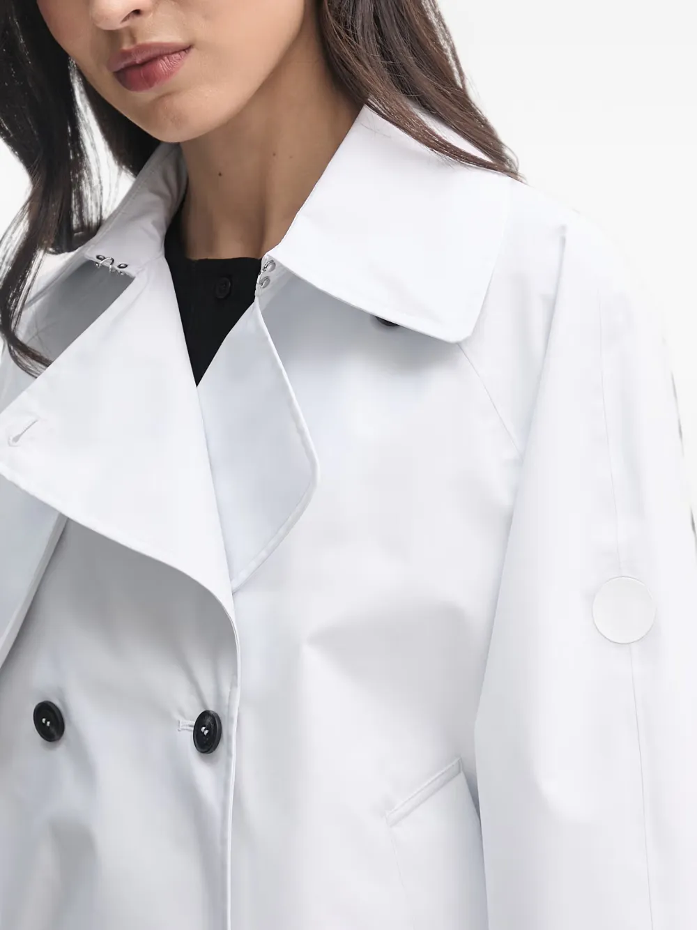 Save The Duck Cropped jack met dubbele rij knopen Wit