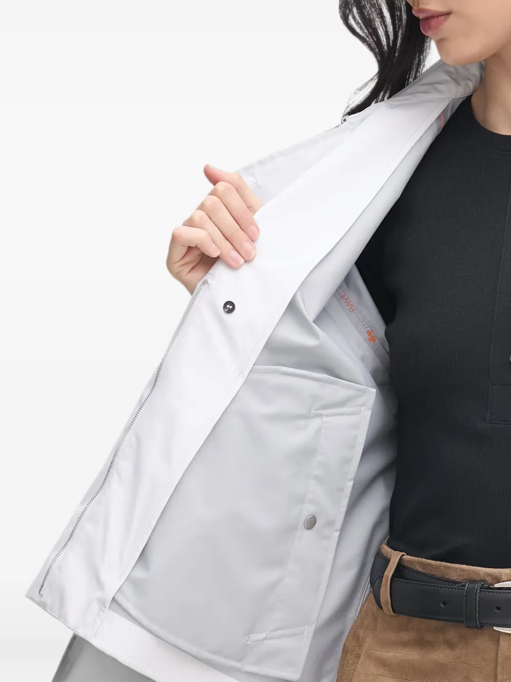 Save The Duck Cropped jack met dubbele rij knopen Wit
