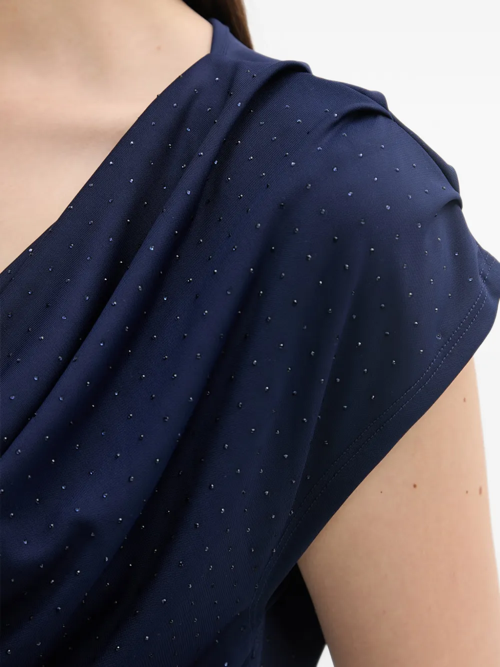 Silvian Heach Raman top met diepe hals en verfraaid met kristallen Blauw