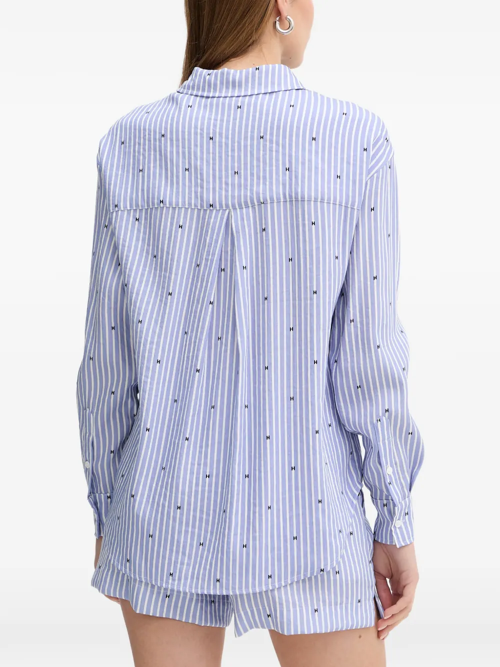 Silvian Heach Masia gestreepte blouse met logo-print Blauw
