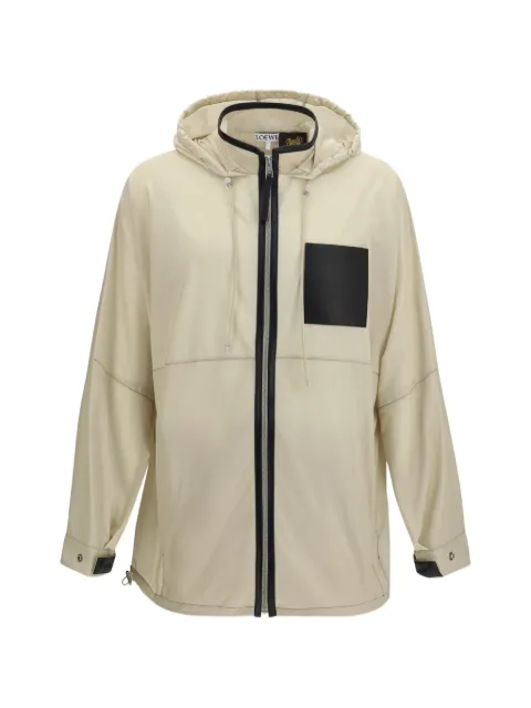 LOEWE technical-shell zip-up hooded jacket