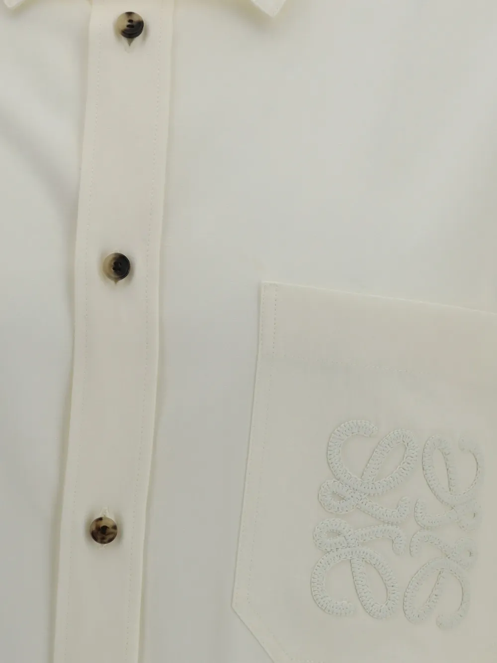 LOEWE Overhemd met Anagram-reliëf Beige