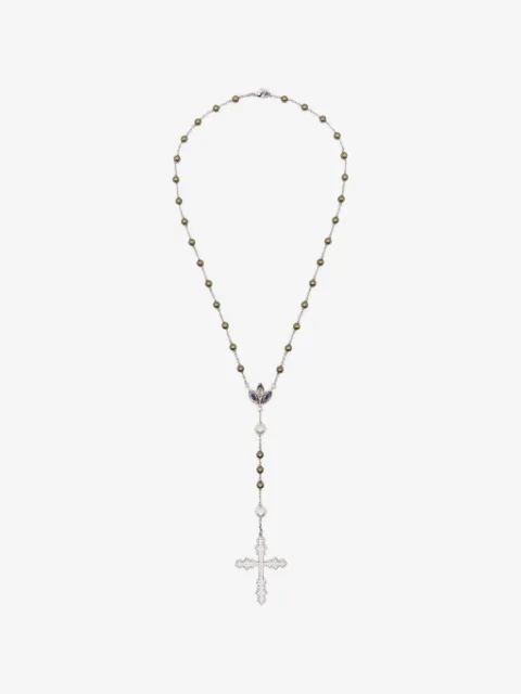 DARKAI beaded embellished-cross necklace