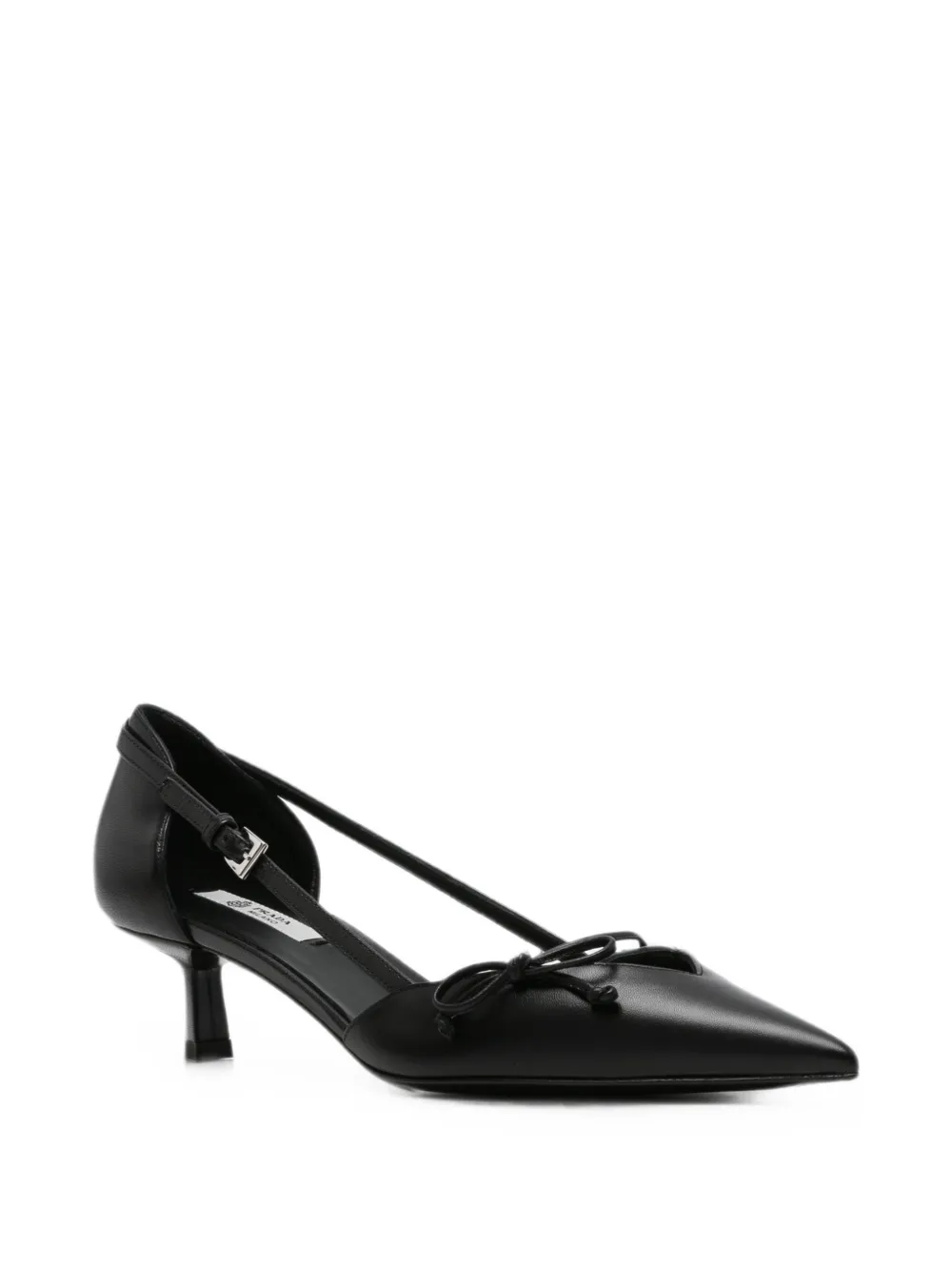 Prada bow-detail pointed pumps Zwart