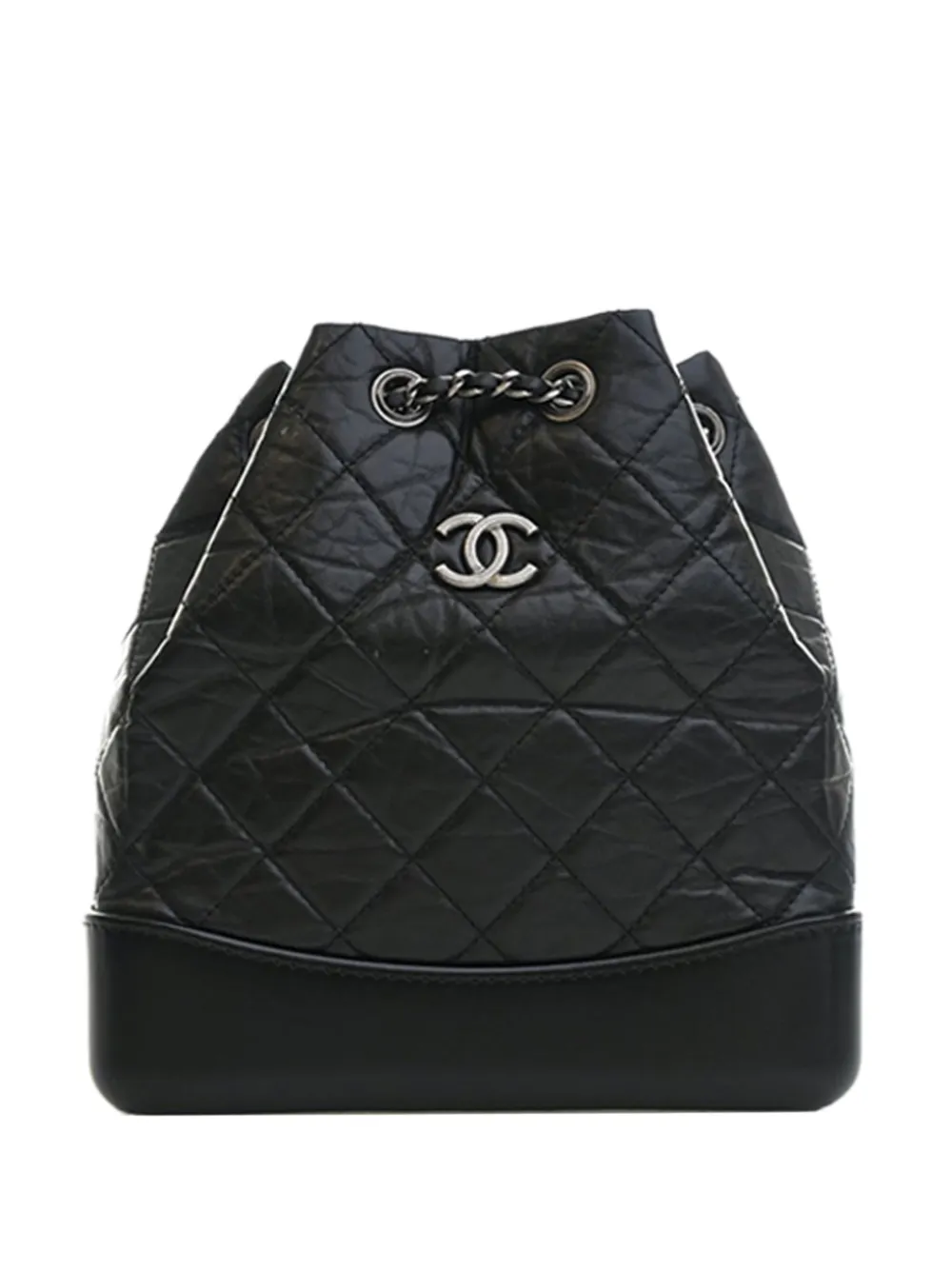 CHANEL Pre-Owned 2021-2026 Small Quilted Aged Calfskin Gabrielle backpack - Black