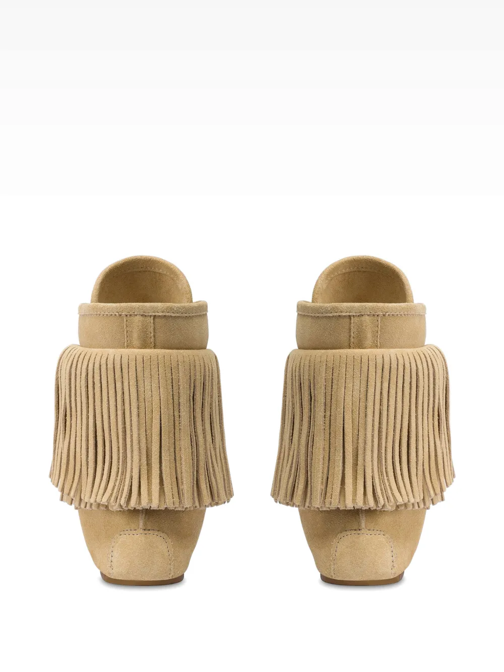 Paris Texas Indiana fringe-trimmed ankle boots Beige