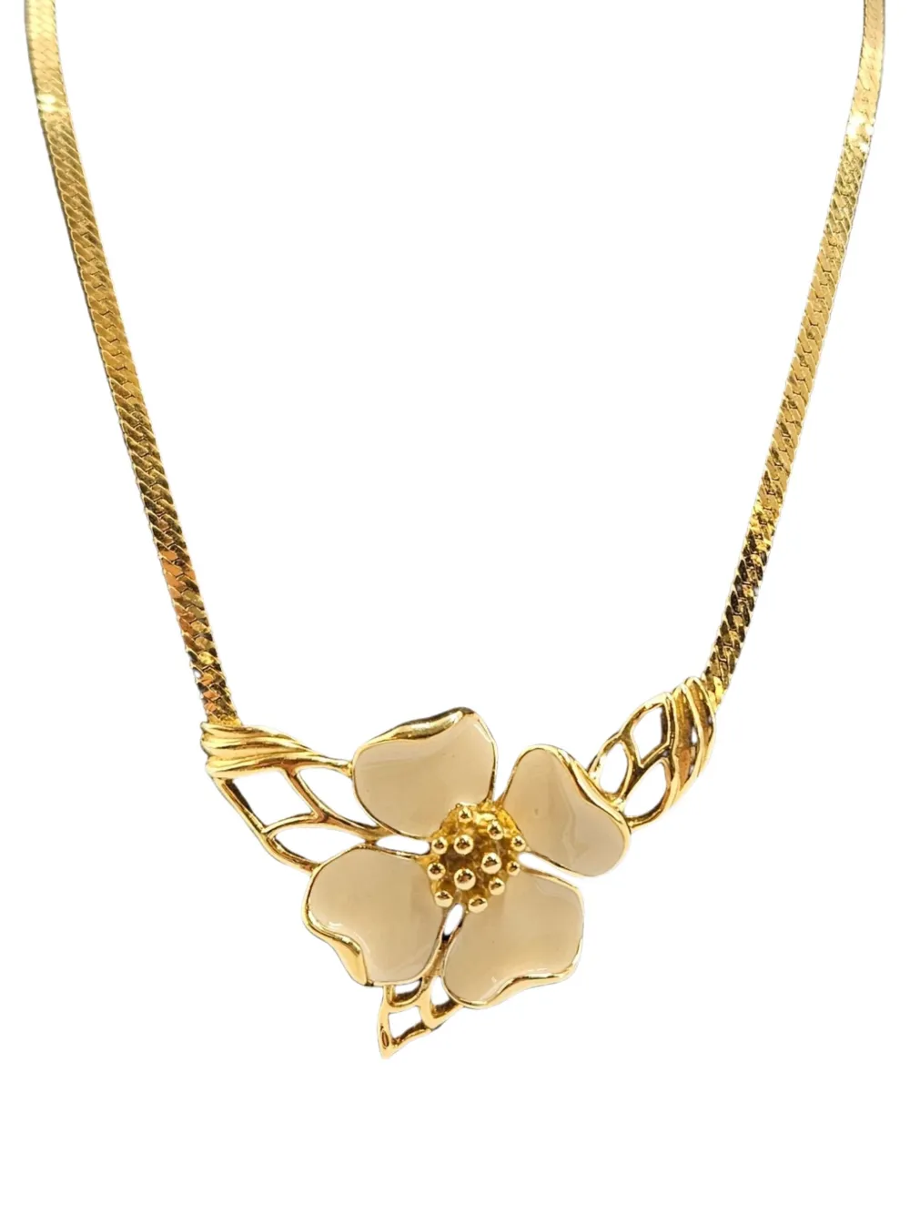 Madison Dogwood flower-pendant necklace - Oro