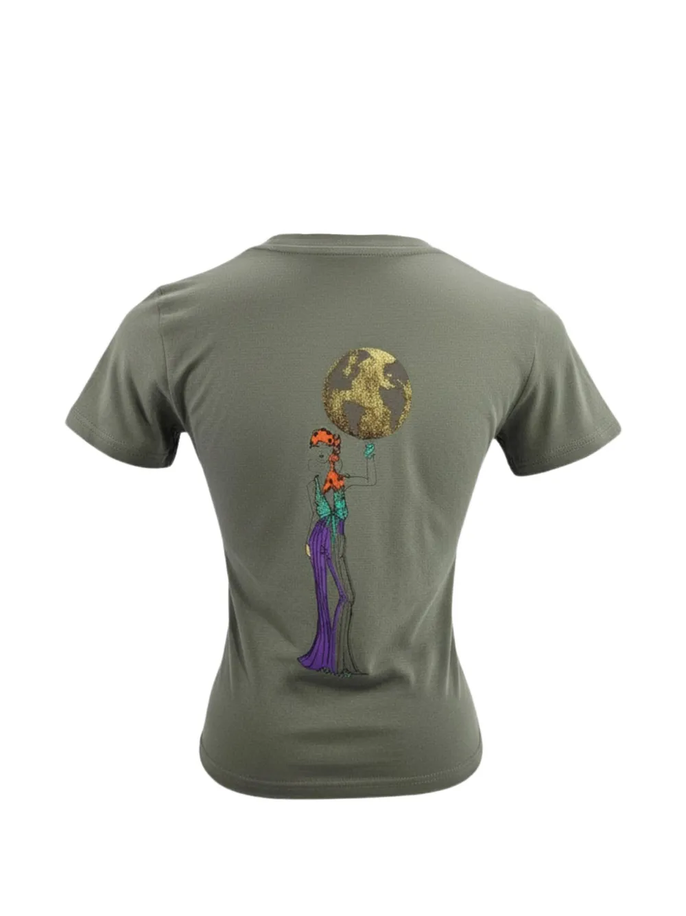 Madison.Maison Olive graphic-print T-shirt - Verde
