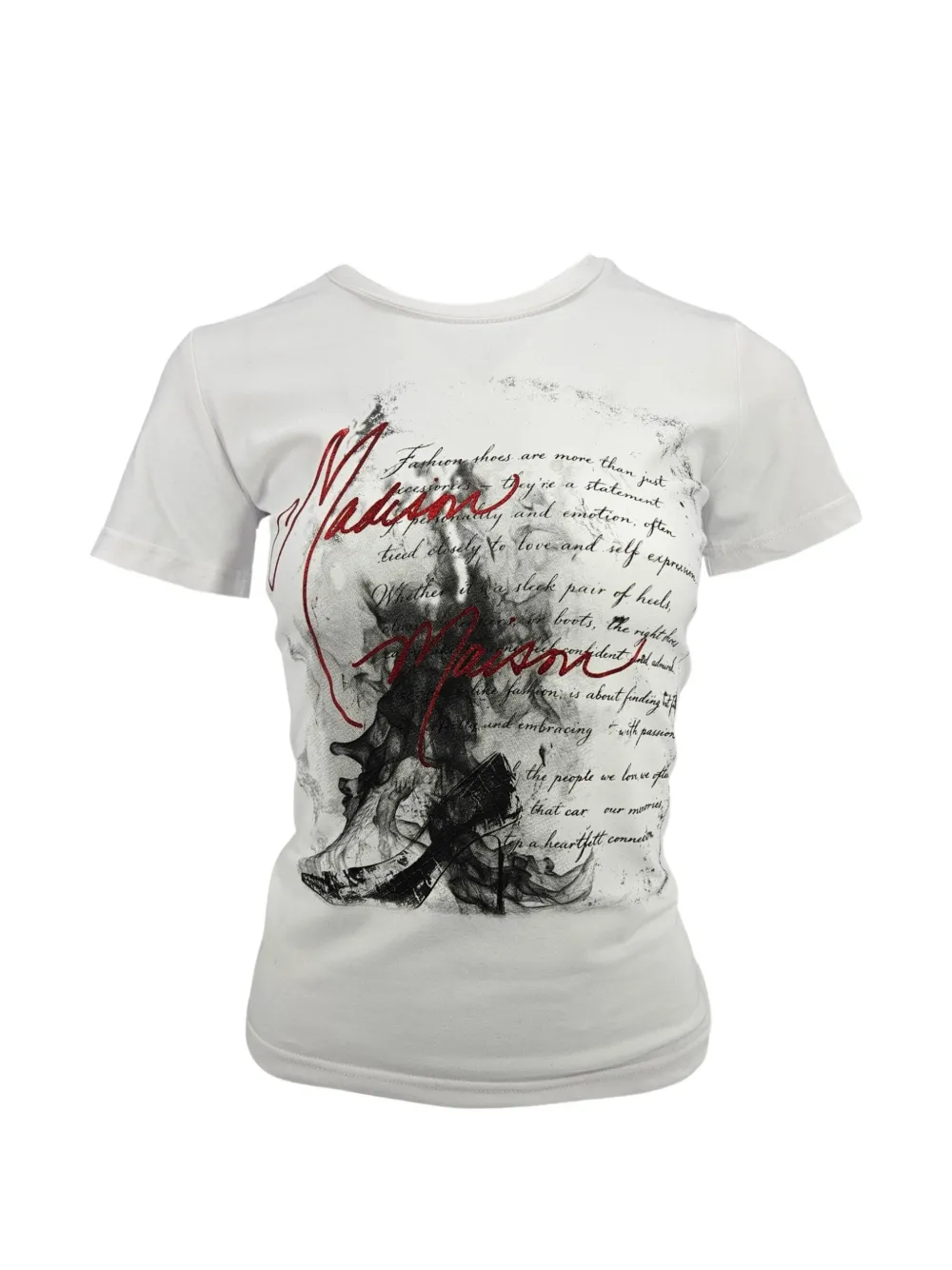Madison.Maison Heel in Flames T-shirt - Bianco