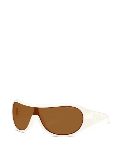 Miu Miu Eyewear logo-embossed shield-frame sunglasses